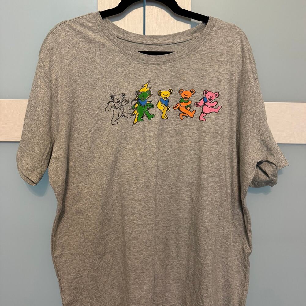 Time and Tru Grateful Dead Dancing Bears Graphic Tee Heather Gray XXL (20)